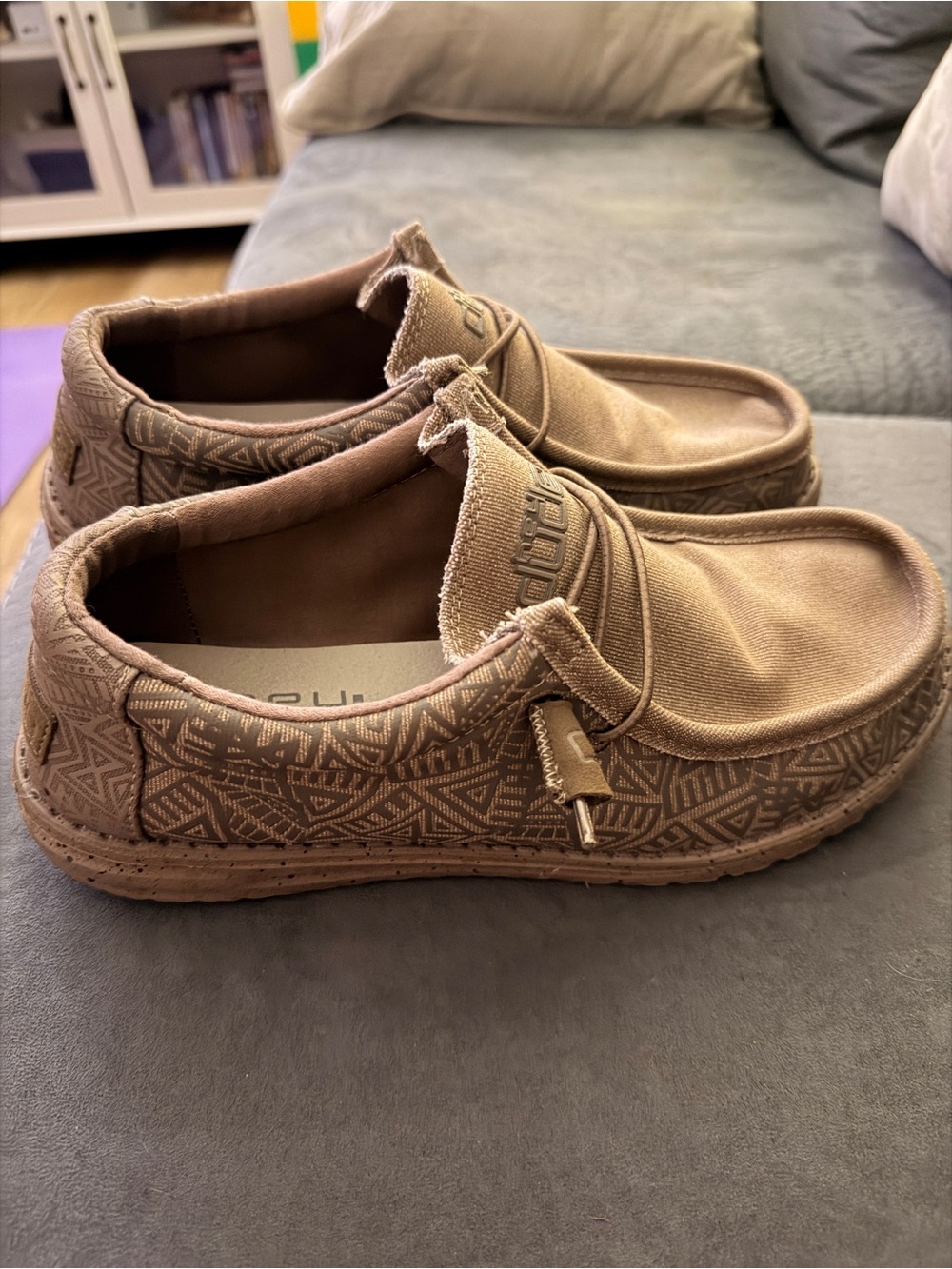 Hey Dude Wally Stretch Shoes Brown - Picture 2 of 6